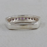 Natural Amethyst Silver Rings