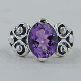Natural Black Onyx Silver Rings