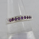 Natural Amethyst Silver Rings