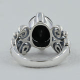Natural Black Onyx Silver Rings