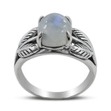 Natural Rose Quartz Silver Rings