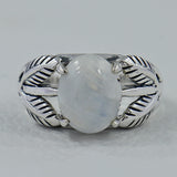 Natural Rose Quartz Silver Rings