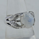 Natural Rose Quartz Silver Rings