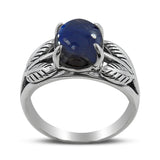 Natural Rose Quartz Silver Rings