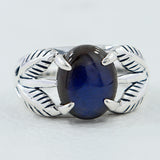 Natural Rose Quartz Silver Rings