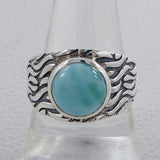 Natural Rainbow Moonstone Silver Rings