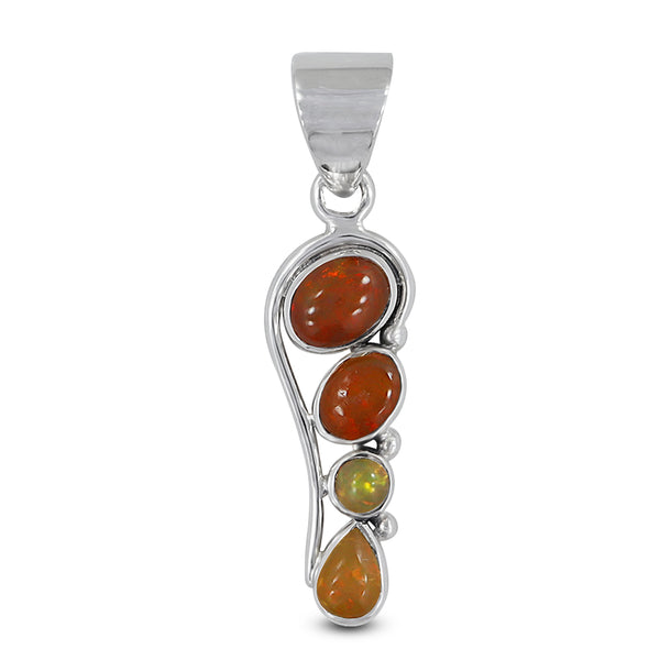 925 Sterling Silver Ethiopian Opal Pendant