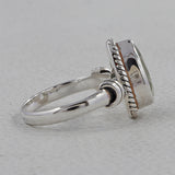 Green Amethyst Silver Ring