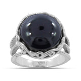Black Onyx Silver Rings