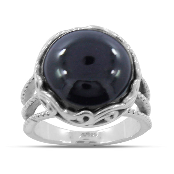 Black Onyx Silver Rings