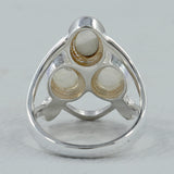 Larimar Three Stone Silver Rings