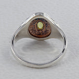 Natural Garnet Silver Rings
