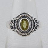 Natural Garnet Silver Rings
