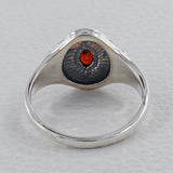 Natural Garnet Silver Rings