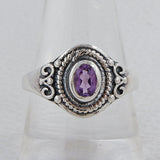 Natural Garnet Silver Rings