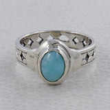 Natural Ethiopian Opal Silver Rings