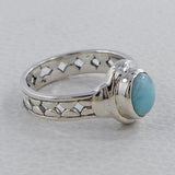 Natural Ethiopian Opal Silver Rings