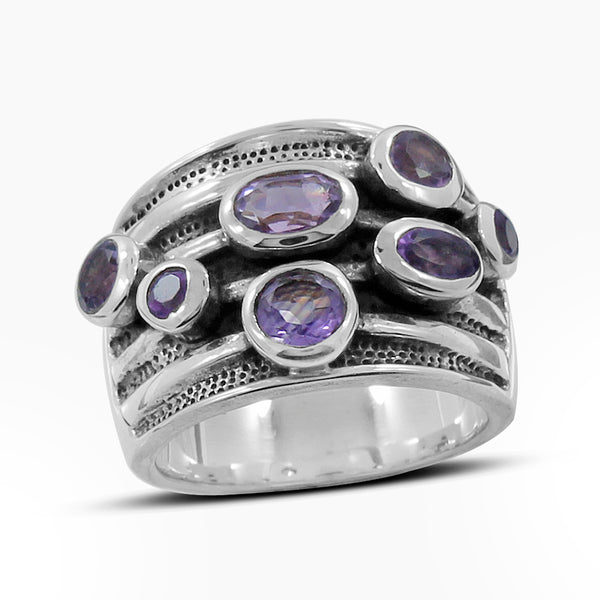 925 Sterling Silver Blue Topaz Rings