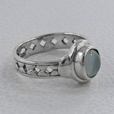 Natural Ethiopian Opal Silver Rings