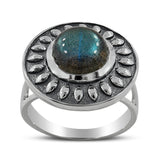 925 Silver Labradorite Rings