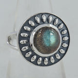 925 Silver Labradorite Rings