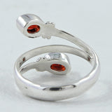 Natural Garnet Silver Rings