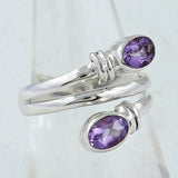 Natural Garnet Silver Rings