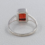 Natural Garnet Silver Rings