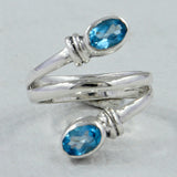 Natural Garnet Silver Rings