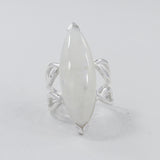 Rainbow Moonstone Silver Ring
