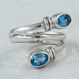 Natural Garnet Silver Rings