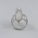 Rainbow Moonstone Silver Ring