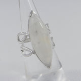 Rainbow Moonstone Silver Ring