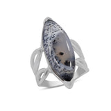Rainbow Moonstone Silver Ring