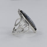 Rainbow Moonstone Silver Ring