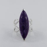 Rainbow Moonstone Silver Ring