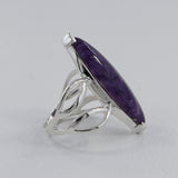 Rainbow Moonstone Silver Ring