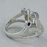 Larimar Three Stone Silver Rings