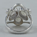 Larimar Three Stone Silver Rings