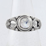 925 Silver Rainbow Moonstone Rings
