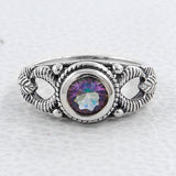925 Silver Rainbow Moonstone Rings