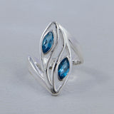 London Blue Topaz Silver Rings