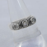 Rainbow Moonstone Silver Rings