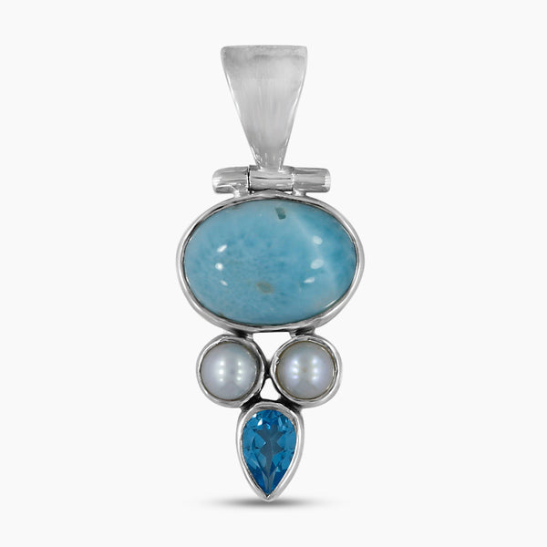925 Sterling Silver Larimar Pendants