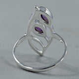 Garnet Gemstone Sterling Silver Ring