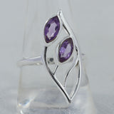 Garnet Gemstone Sterling Silver Ring