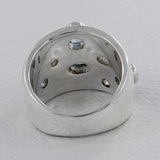 925 Sterling Silver Blue Topaz Rings