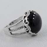 Black Onyx Silver Rings