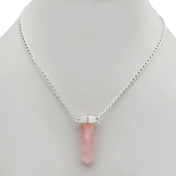 925 Sterling Silver Rose Quartz Necklace Jewelry