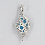 Blue Topaz Gemstone Silver Pendant